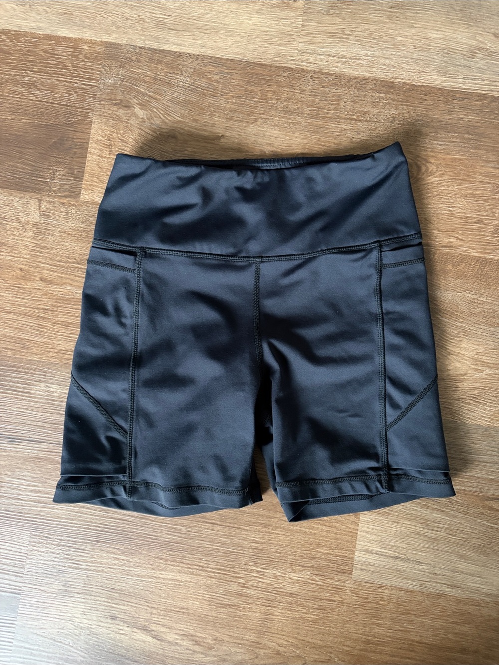 Senita Athletics Black High-Rise Bike Shorts